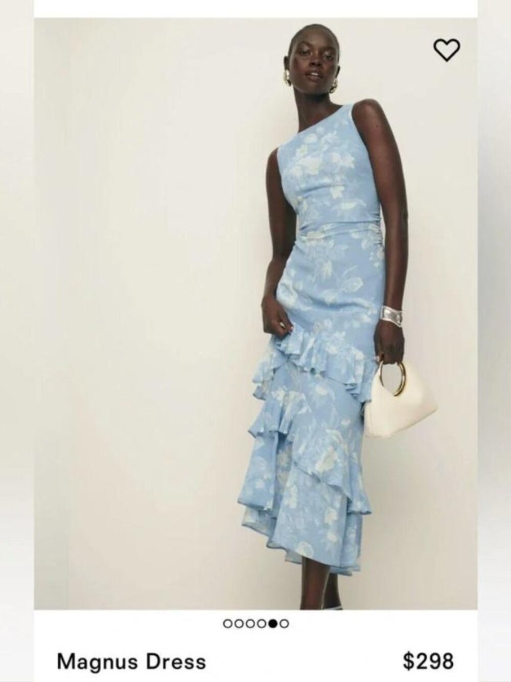 Reformation Magnus Dress in Blue Floral - Picture 4 of 5